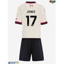 Otroški Nogometni dresi Liverpool Curtis Jones #17 Gostujoči 2025-26 Kratek Rokav (+ Kratke hlače)